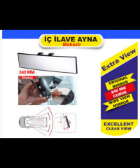 AYNA İÇ İLAVE MAKASLI VAKUMLU 24CM BOMBELİ CAM CARUB KOD:0223203