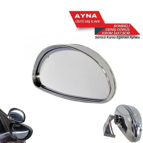 SÜRÜCÜ EĞİTMEN AYNASI KROM BÜYÜK OVAL KOD:0221178