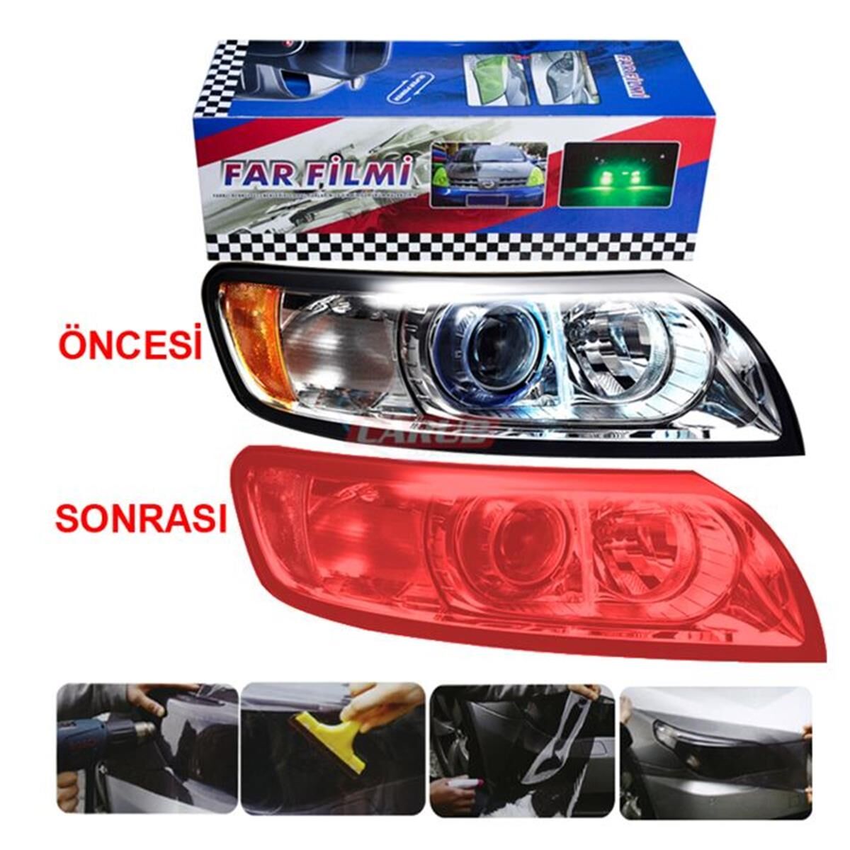 FAR FİLMİ 30CMX10MT KIRMIZI KOD:1190467