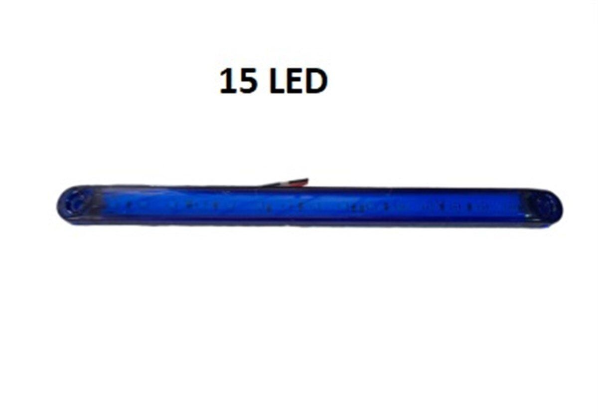 LAMBA DEKOR 15 LEDLİ UZUN MAVİ 24CM KOD:TH-1513