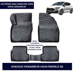 FORD ARAÇLAR- SİYAH 3D KAUÇUK PASPAS