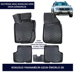 DACİA ARAÇLAR- SİYAH 3D KAUÇUK PASPAS