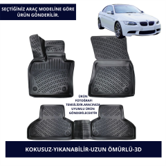 BMW ARAÇLAR- SİYAH 3D KAUÇUK PASPAS