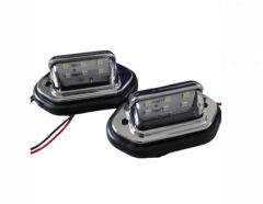 LAMBA PLAKA 12-24V NİKEL 6SDM LEDLİ BEYAZ KOD:4322766