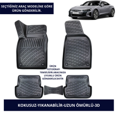 AUDİ ARAÇLAR- SİYAH 3D KAUÇUK PASPAS