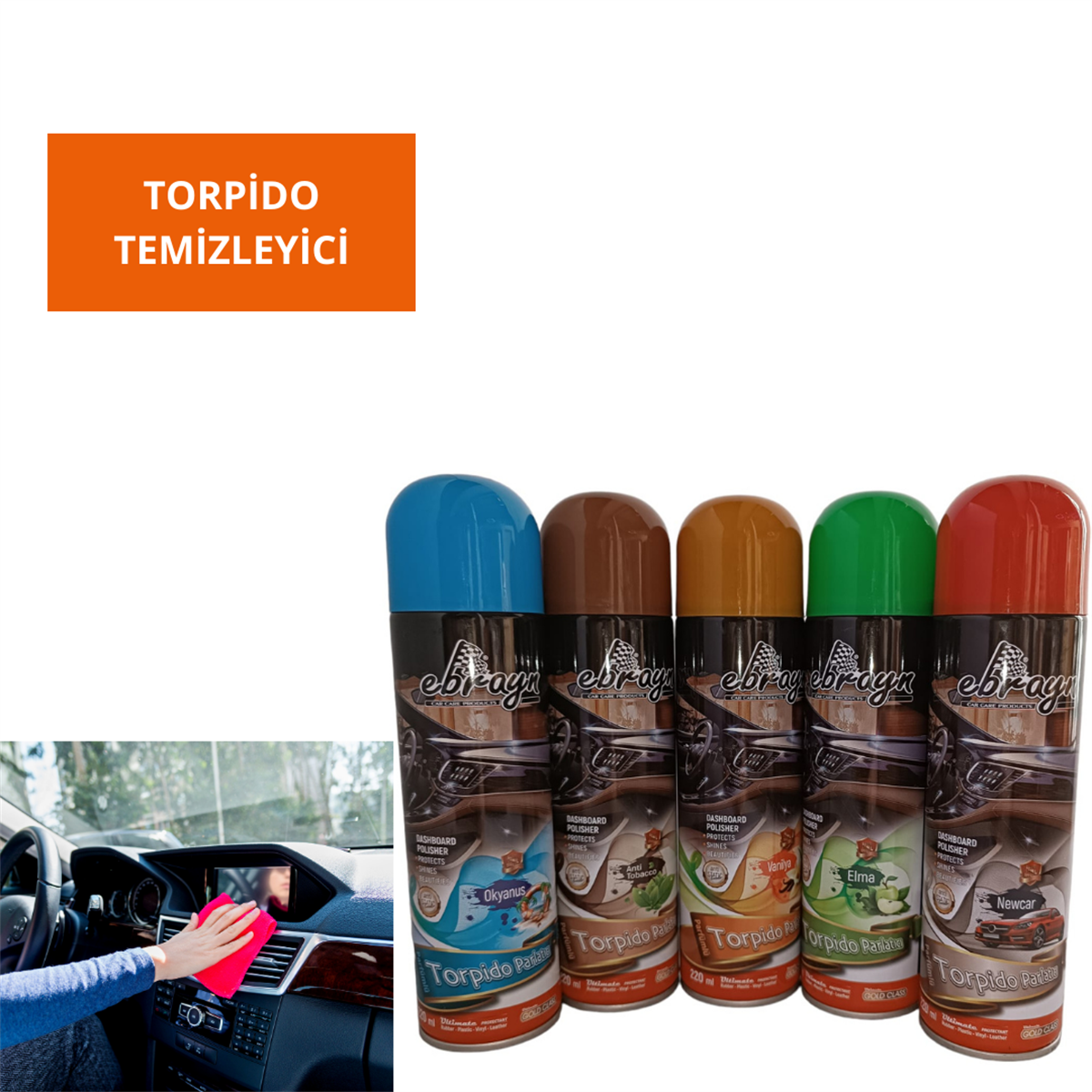 TORPİDO TEMİZLEYİCİ VE PARLATICI PARFÜMLÜ 220 ML KOD:EBR3200