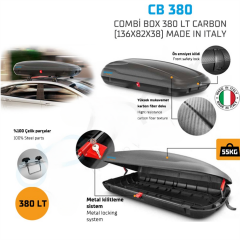 TABUT BAGAJ COMBİ BOX 380 LT KARBON 136X82X38 KOD:CB380