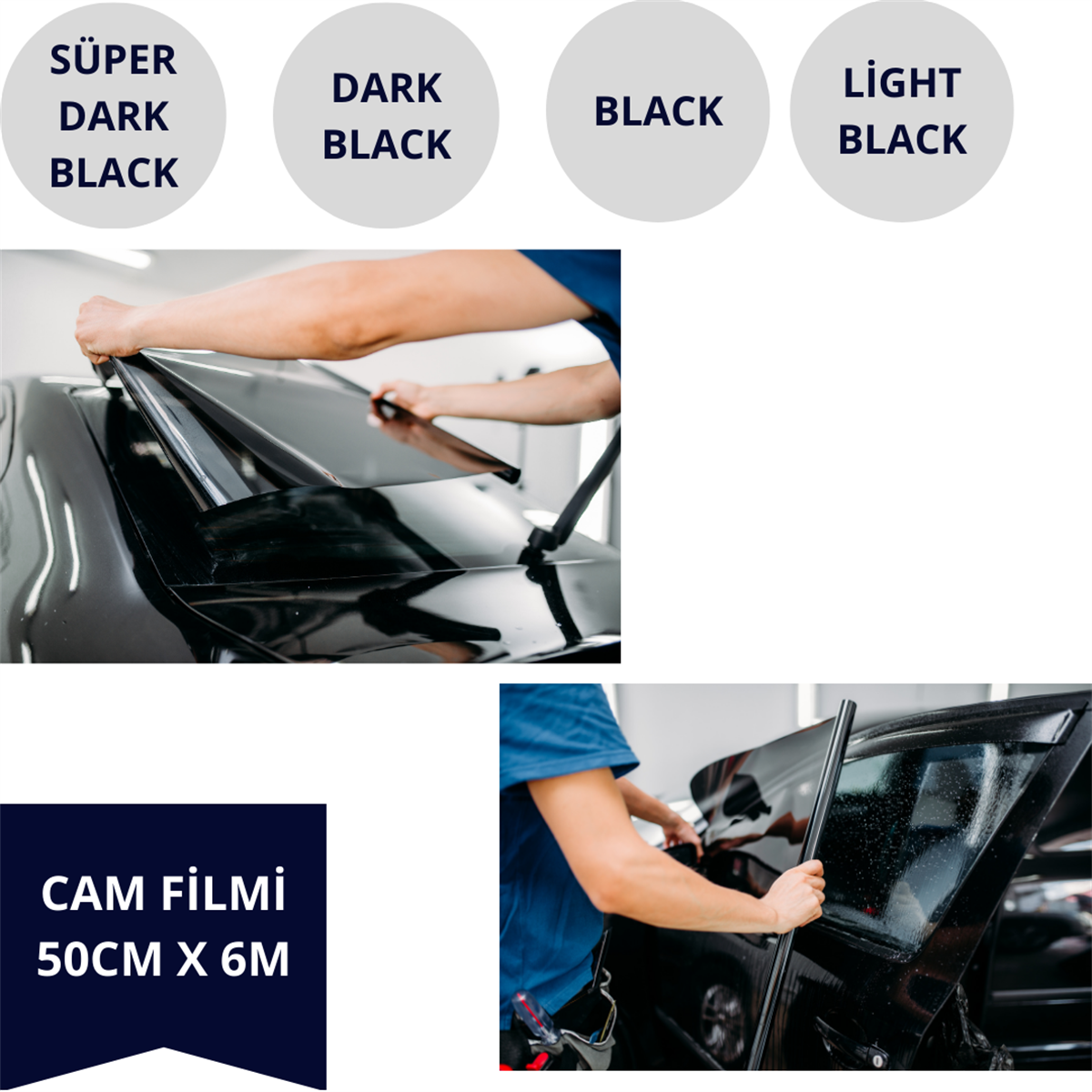 CAM FİLMİ 50CMX6M BİR ARABALIK KUTULU KOD:CS-RK105