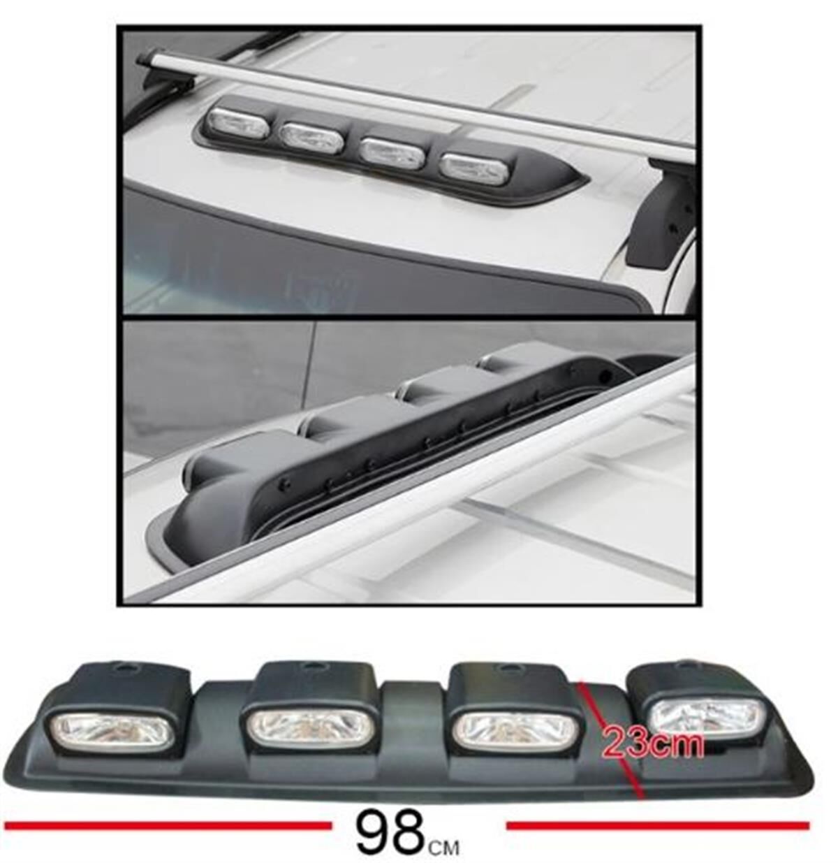 OFF ROAD SİS SETİ TEPE 4LÜ OVAL BEYAZ KOD:4203201