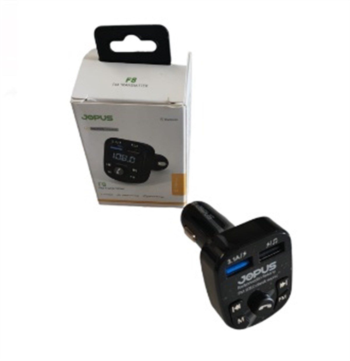 ARAÇ İÇİ ŞARJ KİTİ USBLİ FM 8 MODÜLATÖR TRANSMATER KOD:3304