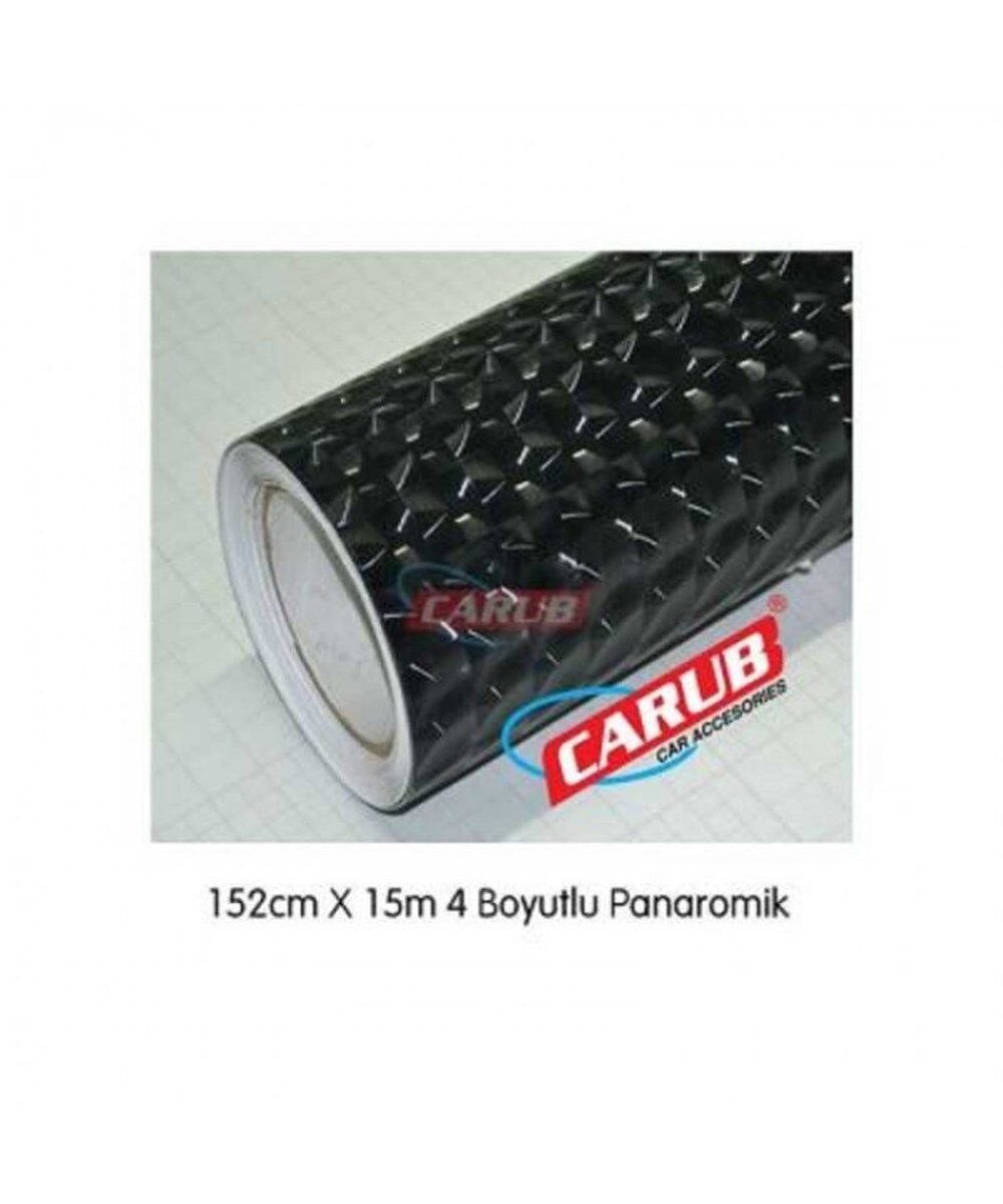 KAPLAMA FOLYO 3 BOYUTLU PANORAMİK HAVA KANALLI 152CMX3M SİYAH KOD:2407095