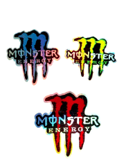 ÇIKARTMA HOLOGRAM MONSTER RENK ÇEŞİTLERİ 9CMX8CM KOD:1229