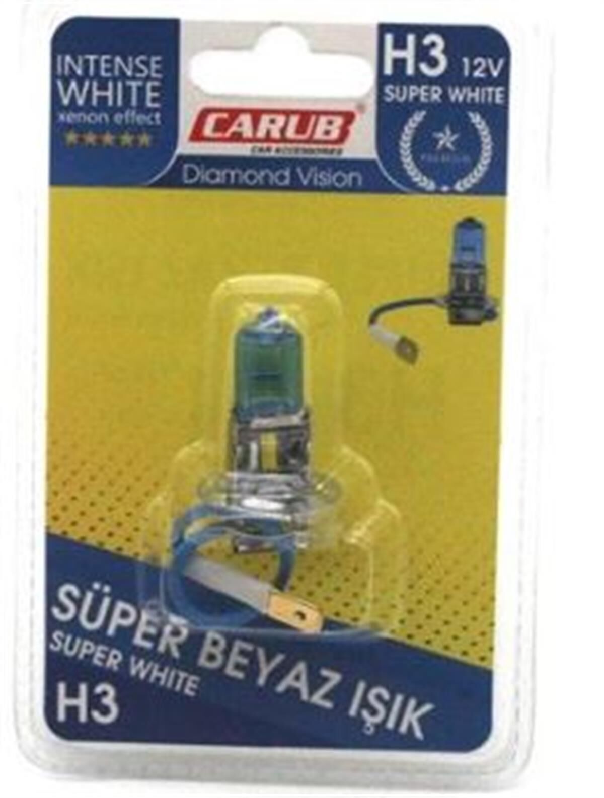 H3 AMPUL 12V 55-100W SÜPER BEYAZ IŞIK KOD:0417063