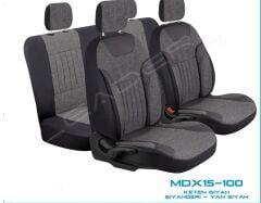 KOLTUK KILIFI KETEN EDİTİON FERMUARLI SİYAH KOD:MDX15-100