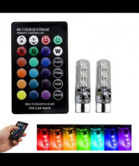 T10 AMPUL 12V UZAKTAN KUMANDALI RGB ÇAKARLI KOD:0400241