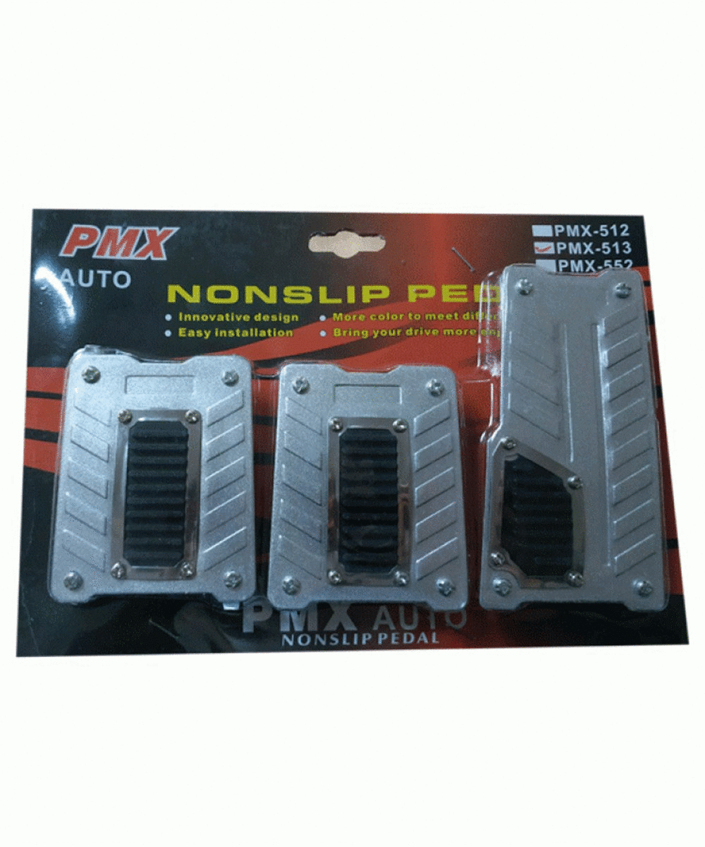 PEDAL SETİ ALÜMİNYUM KROM SİYAH ORTASI DESENLİ KOD:CS-MP001