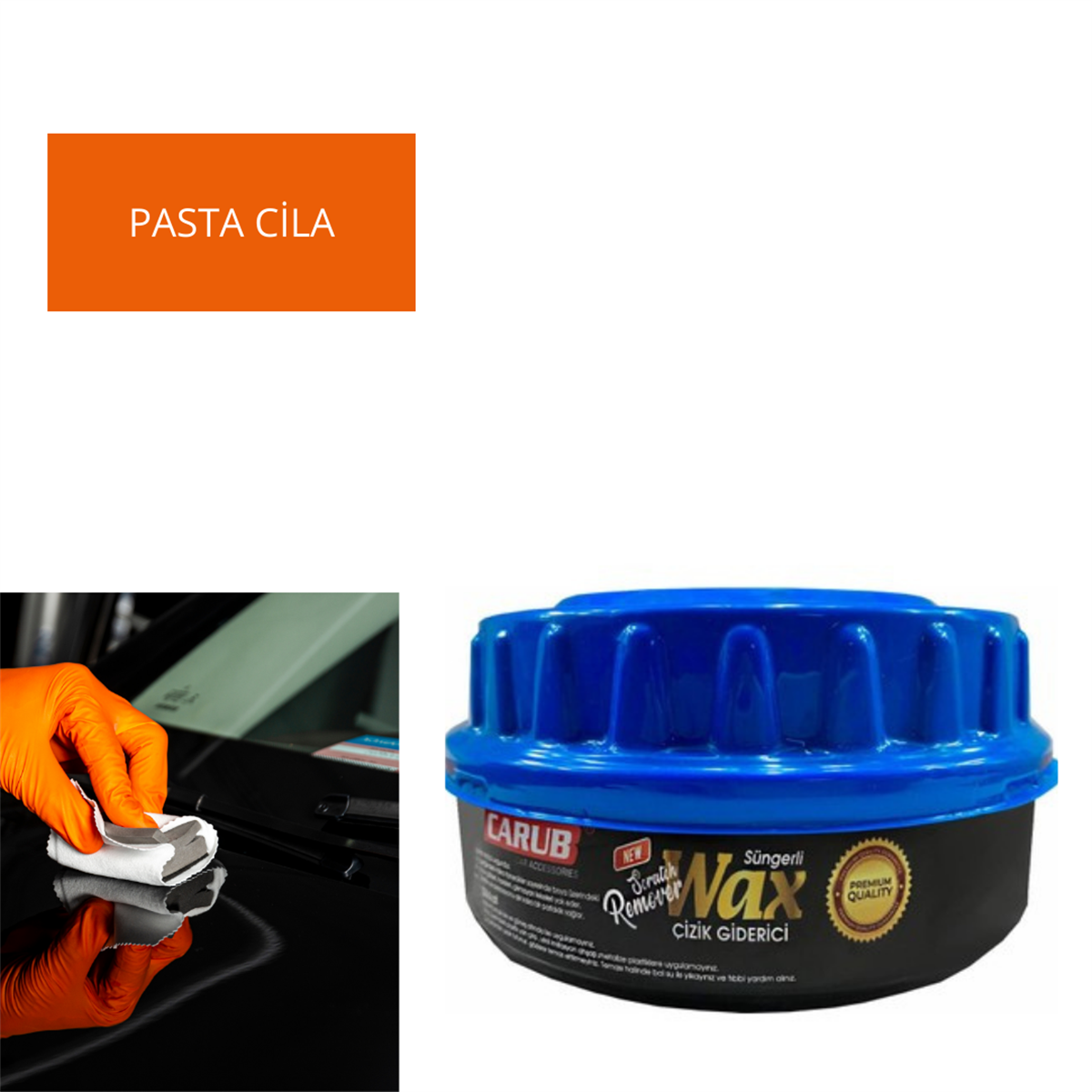 PASTA CİLA ÇİZİK GİDERİCİ SÜNGERLİ 230 GR CARUB KOD:0850102