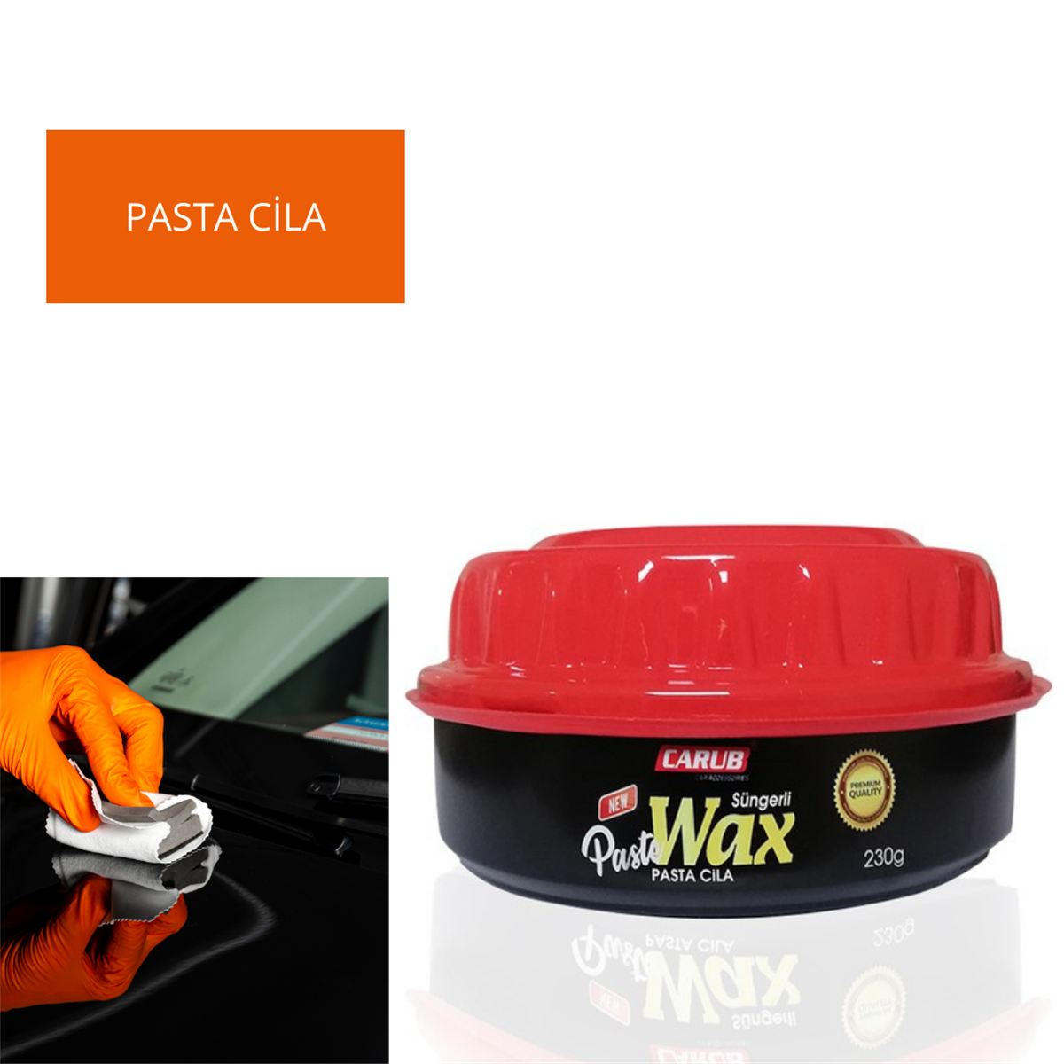 PASTA CİLA BOYA KORUYUCU SÜNGERLİ 230 GR CARUB KOD:0850103