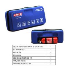 CARUB TRAFİK SETİ VE 1KG YANGIN SÖNDÜRÜCÜ BELGELİ EVA LÜX (TRAFİK YÖNETMELİĞİNE UYGUNDUR) KOD:5750901