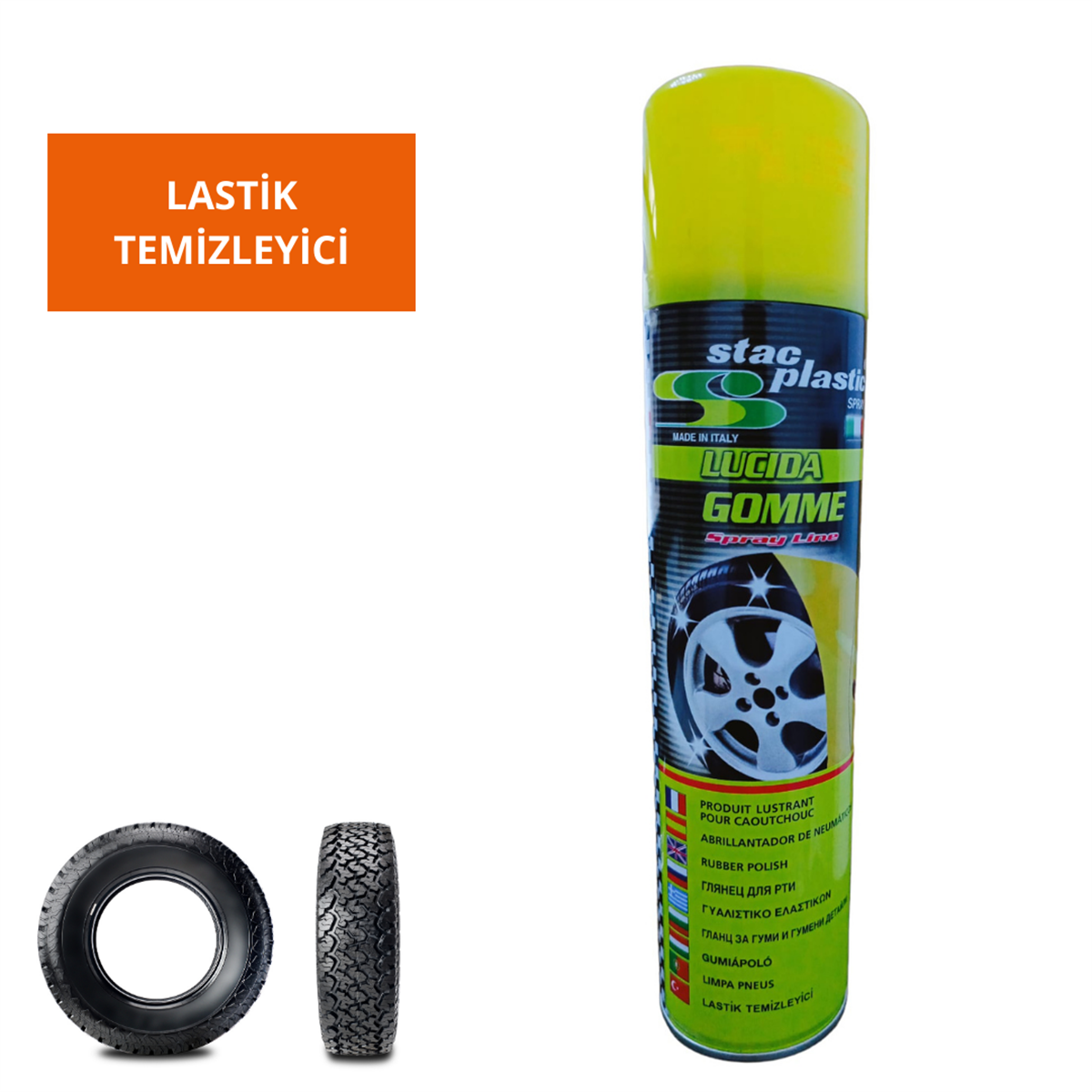 LASTİK TEMİZLEYİCİ SPREY 400 ML STAC PLASTIC KOD:0900301