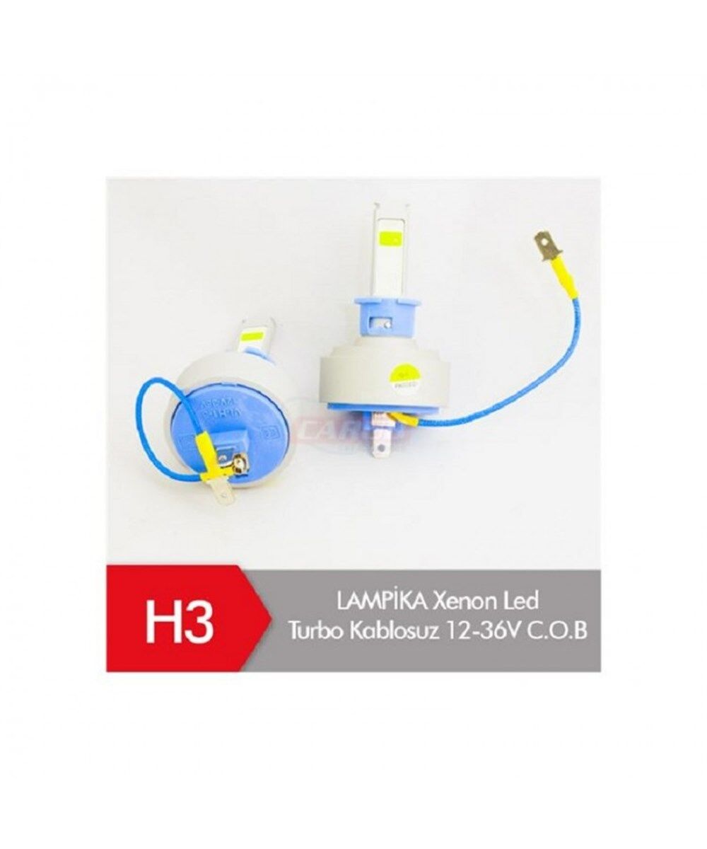LAMPİKA ZENON H3 LED TURBO KABLOSUZ 12V-36V COB KOD:0410942