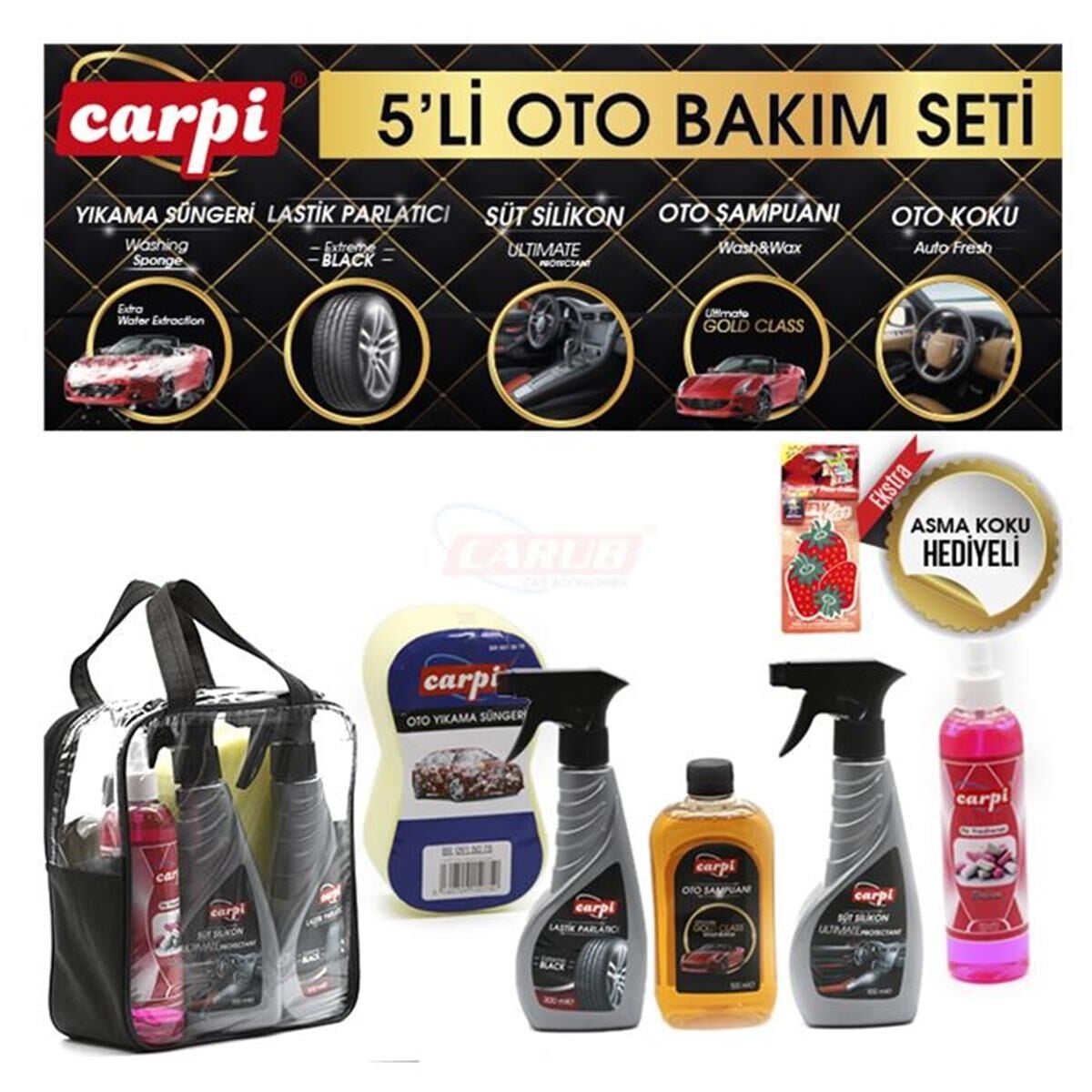 OTO BAKIM SETİ 5 PARÇA KOD:0912030