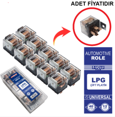 ROLE MİNİ 12V 5 UÇLU ŞEFFAF 10 LU KUTU (ADET )KOD:4613016