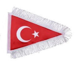 ÜÇGEN BEZ BAYRAK KÜÇÜK 17CMX22CM KOD:800501005