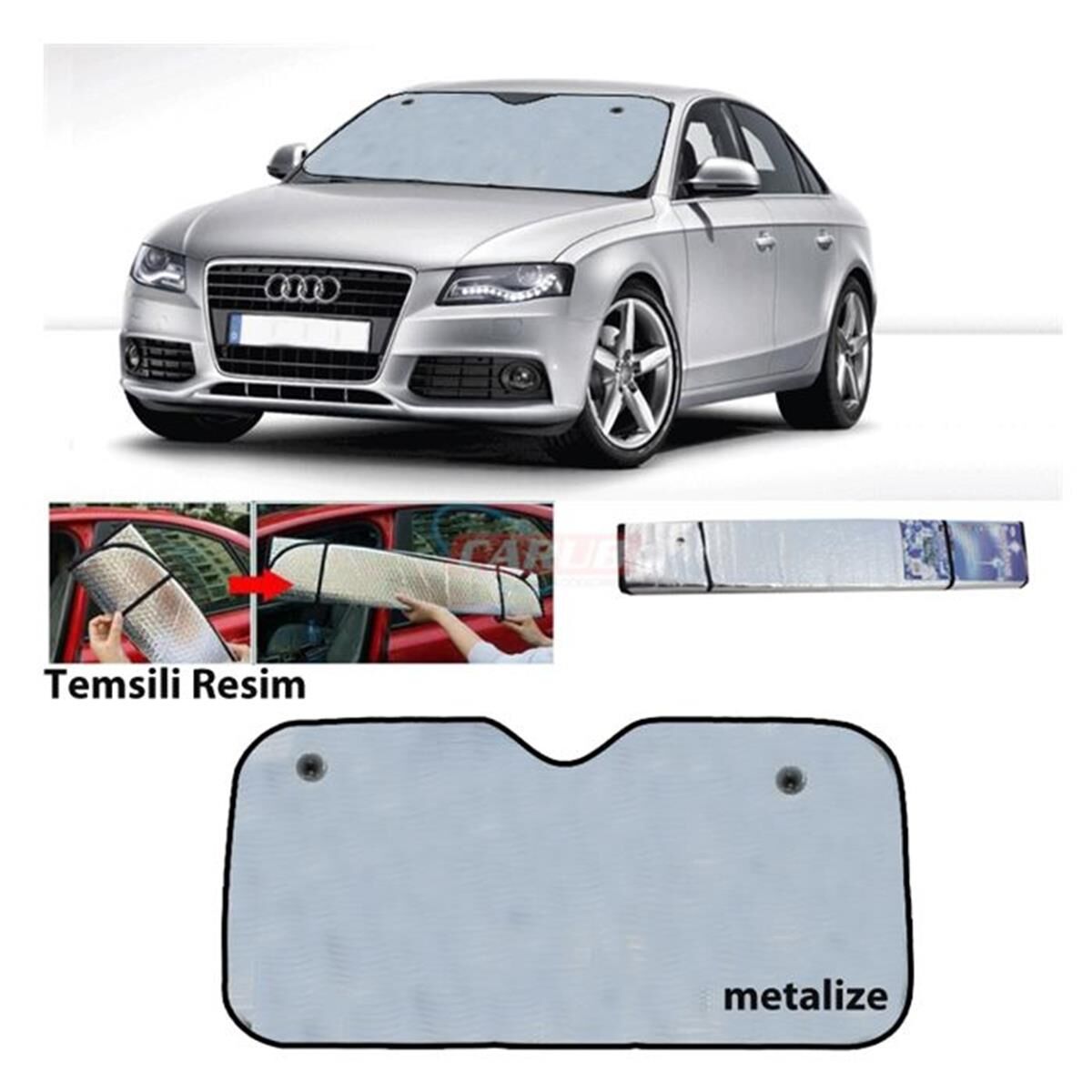 PERDE GÜNEŞLİK ÖN CAM METALİZE NİKELAJ KOD:4953606