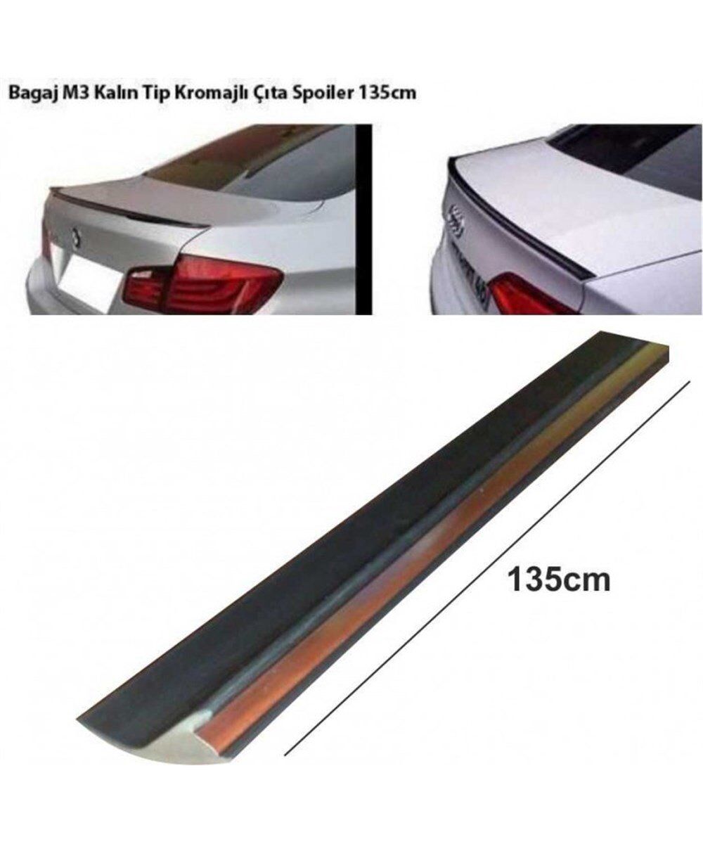 BAGAJ ÇITASI SPOİLER UNİVERSAL KROM ÇİZGİLİ 135CM LÜX KOD:2790105