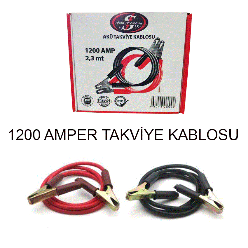 AKÜ TAKVİYE KABLOSU 1200 AMPER 50MM KOD:LR419
