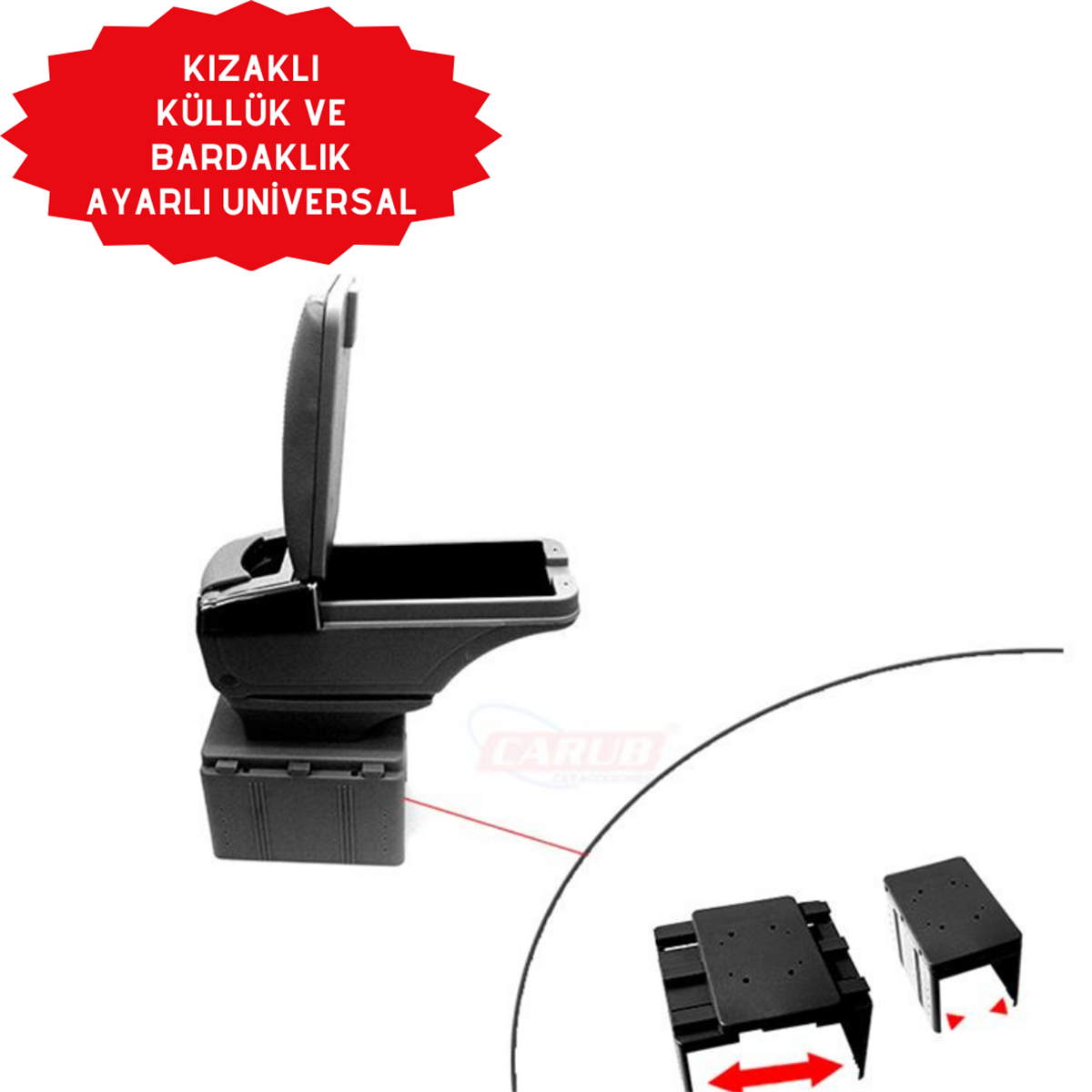 KOLÇAK KIZAKLI SİYAH AYARLI KÜLLÜK VE BARDAKLIK BÖLMELİ KOD:4700607