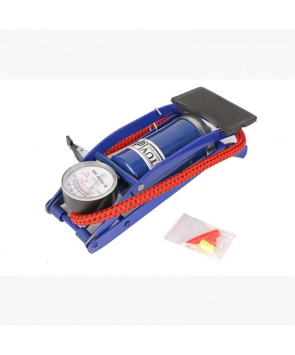 HAVA AYAK POMPASI BASINÇ GÖSTERGELİ GENİŞ PİSTON 100 PSİ- 7 BAR TYV GS ONAYLI KOD:2470701