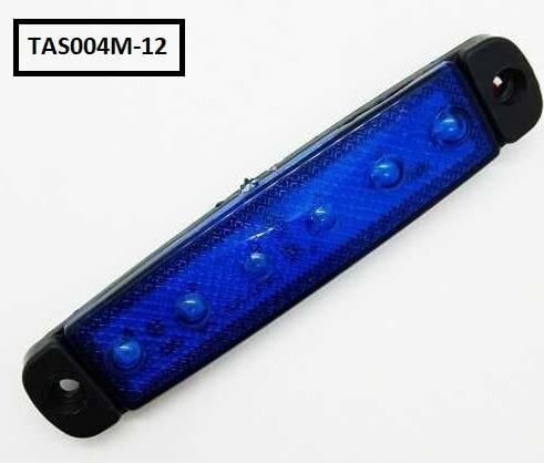 PARMAK LED TAS 12V 6 LEDLİ MAVİ KOD:TAS004M-12