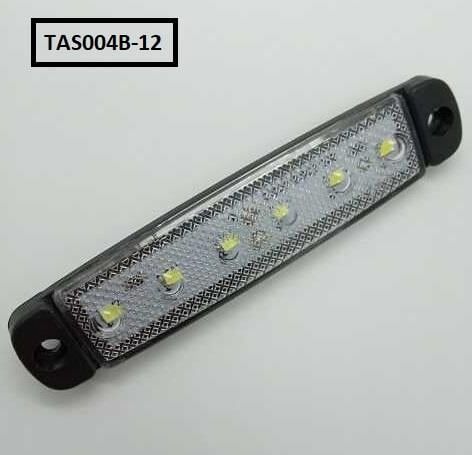 PARMAK LED TAS 12V 6 LEDLİ BEYAZ KOD:TAS004B-12
