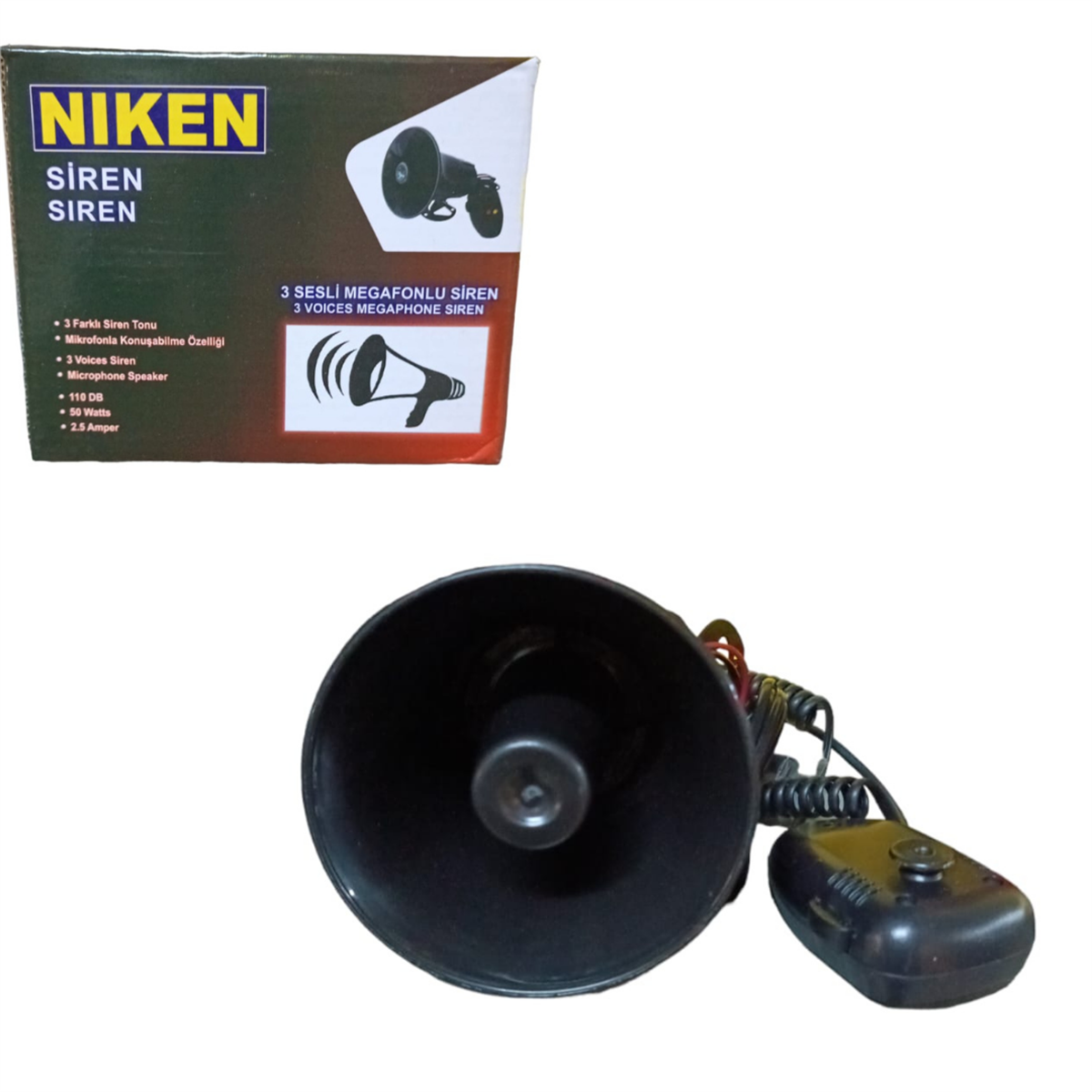 SİREN 3 SESLİ MİKROFONLU KOD:0230011101