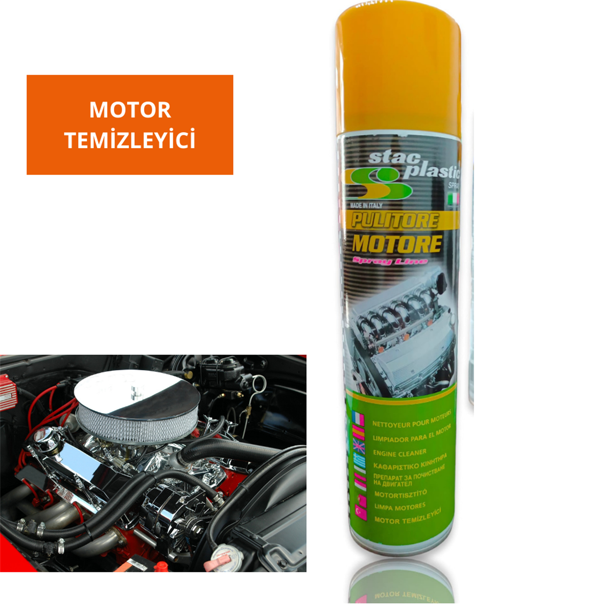 MOTOR TEMİZLEYİCİ SPREY 400 ML STAC PLASTİC KOD:0900501