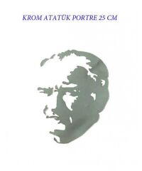 MUSTAFA KEMAL ATATÜRK SİLÜETİ ÇIKARTMA (KROM) 25CM KOD:CS-MK401