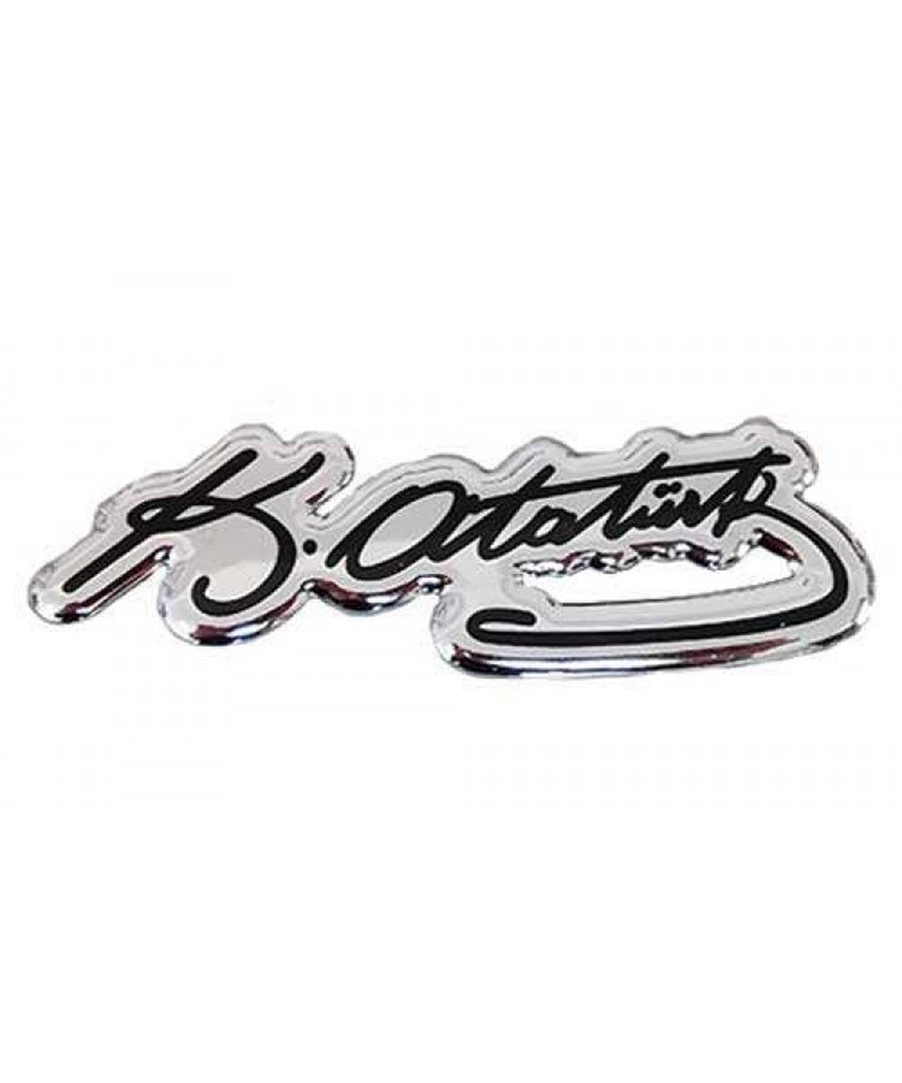 MUSTAFA KEMAL ATATÜRK İMZA KROMAJ PLASTİK SİYAH 5X13CM KOD:1428