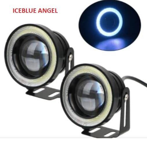 SİS LAMBASI MERCEK ANGEL 12V COB METAL 89MM AÇIK MAVİ KOD:8561