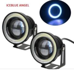 SİS LAMBASI MERCEK ANGEL 12V COB METAL 89MM AÇIK MAVİ KOD:8561