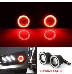 SİS LAMBASI MERCEK ANGEL 12V COB METAL 89MM KIRMIZI KOD:8559