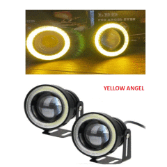 SİS LAMBASI MERCEK ANGEL 12V COB METAL 89MM SARI KOD:8562