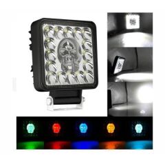 ÇALIŞMA LAMBASI KURU KAFA 48W 25MM 7 RENK ÇAKARLI KOD:9904