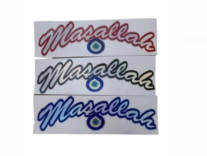 HOLOGRAM MAŞALLAH YAZI BÜYÜK 110X33 KOD:1246