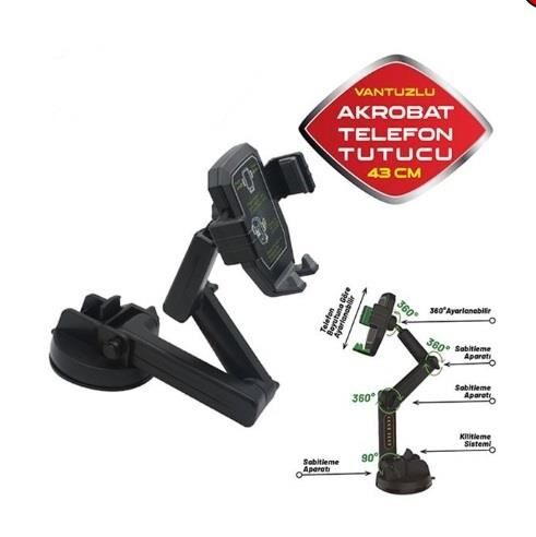 TELEFON TUTUCU AKROBAT 360 DERECE 43 CM VANTUZLU KOD:5901962