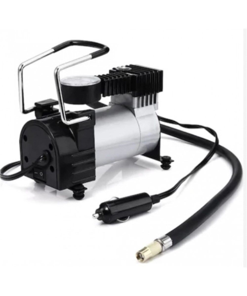 HAVA KOMPRESÖRÜ 12V METAL GÖVDE IŞIKSIZ Sİ̇YAH KOD:2491017