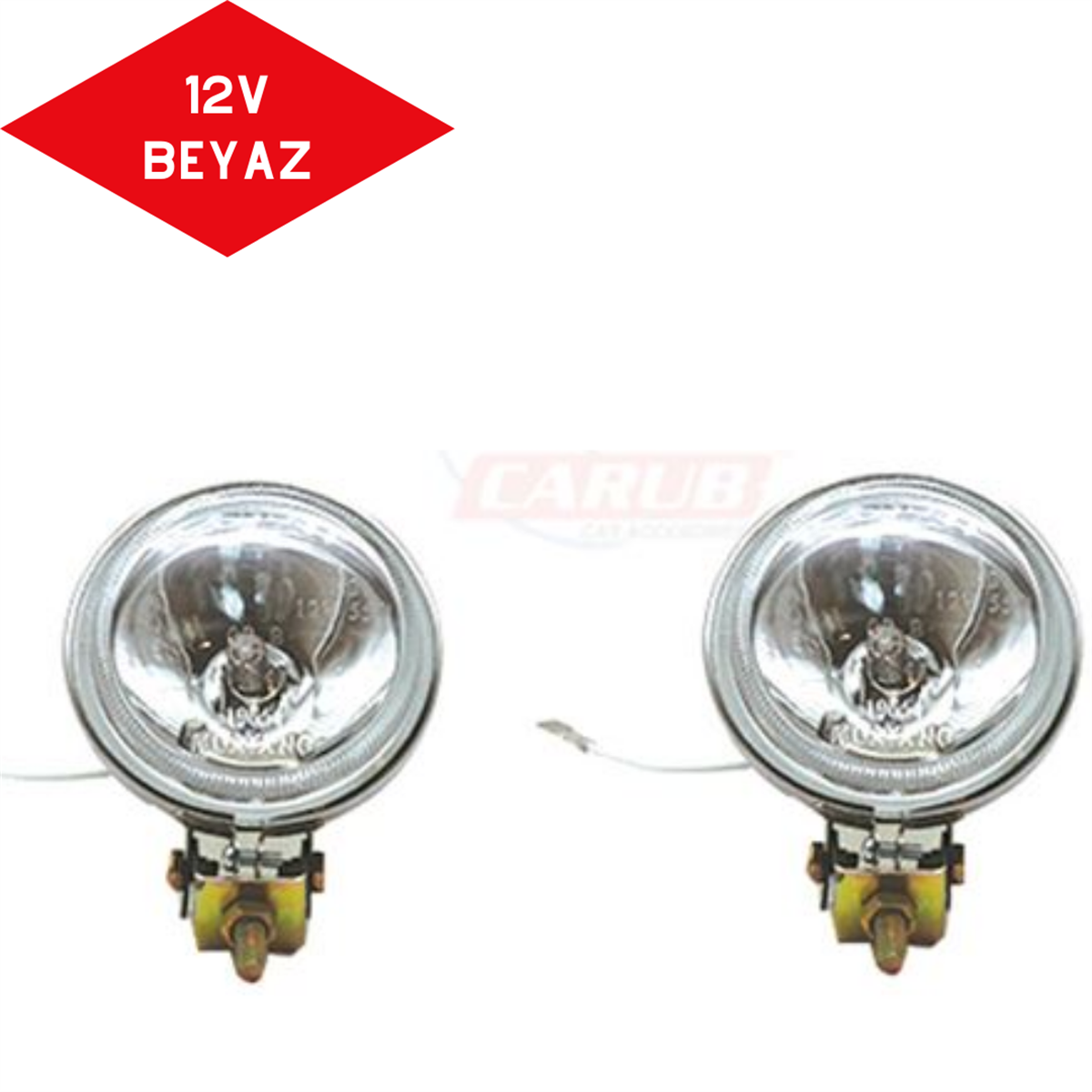 SİS LAMBASI OBEN YUVARLAK 9CM BEYAZ TAKIM KOD:3016001