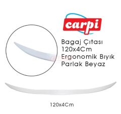 BAGAJ ÇITASI 120X4CM ERGONOMİK BIYIK PARLAK BEYAZ KOD:2790140