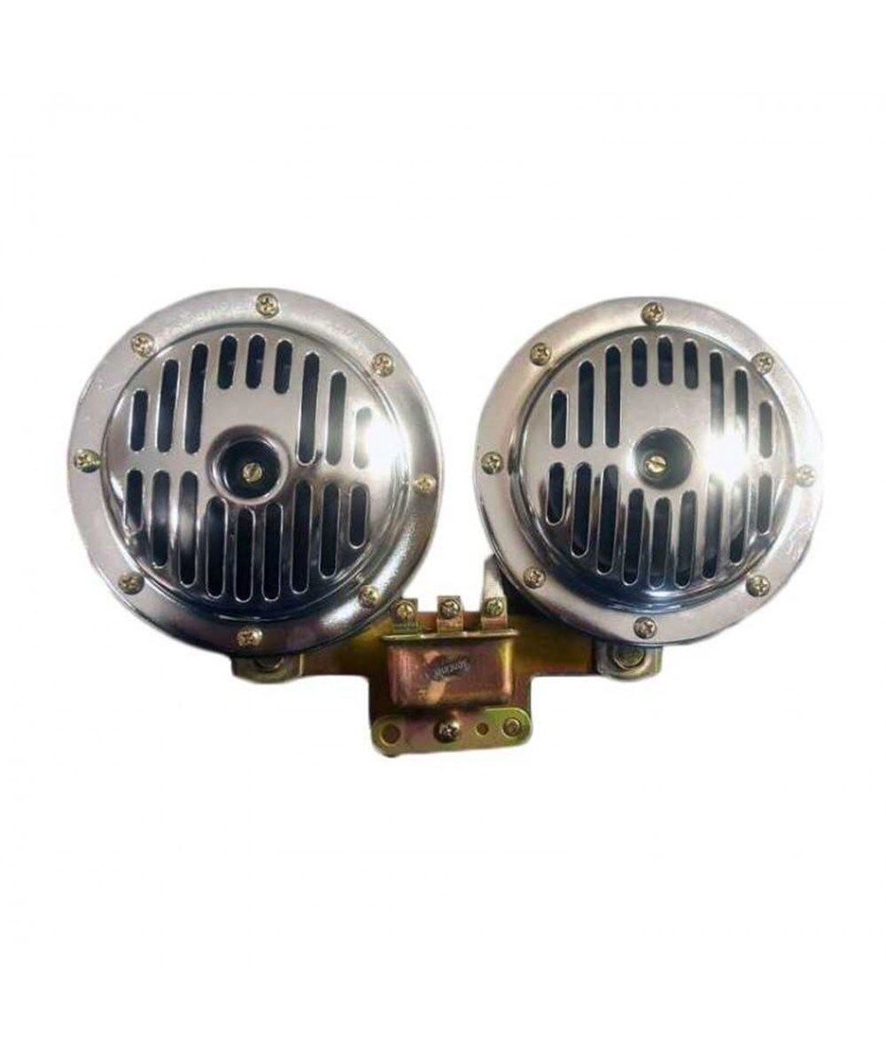 KORNA HELLA TİPİ ROLELİ PARLAK KROM SUPERTONE İKİLİ SET 12V KOD:SK08C